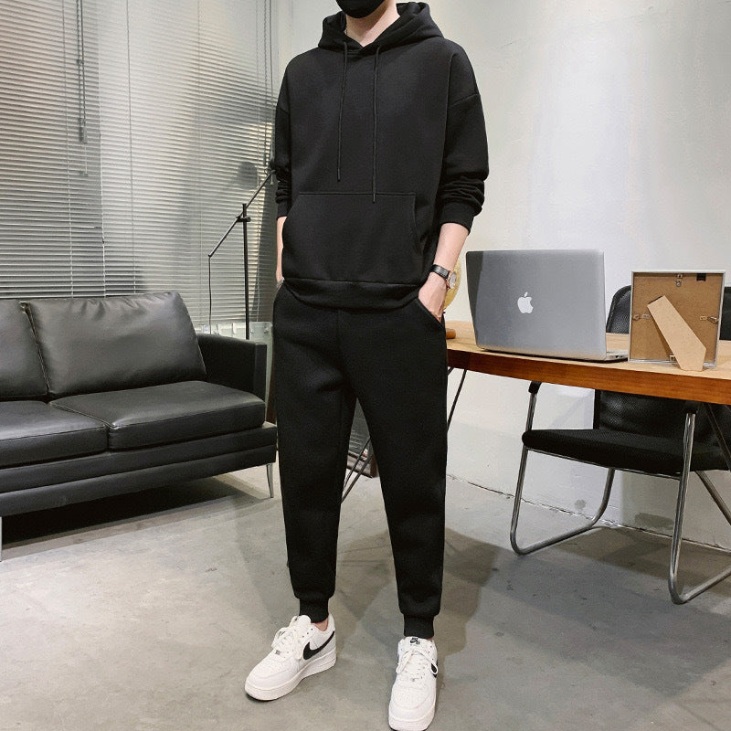 Men's Sweater Suit Ankle-tied Sweatpants Long Sleeve Sports Suit