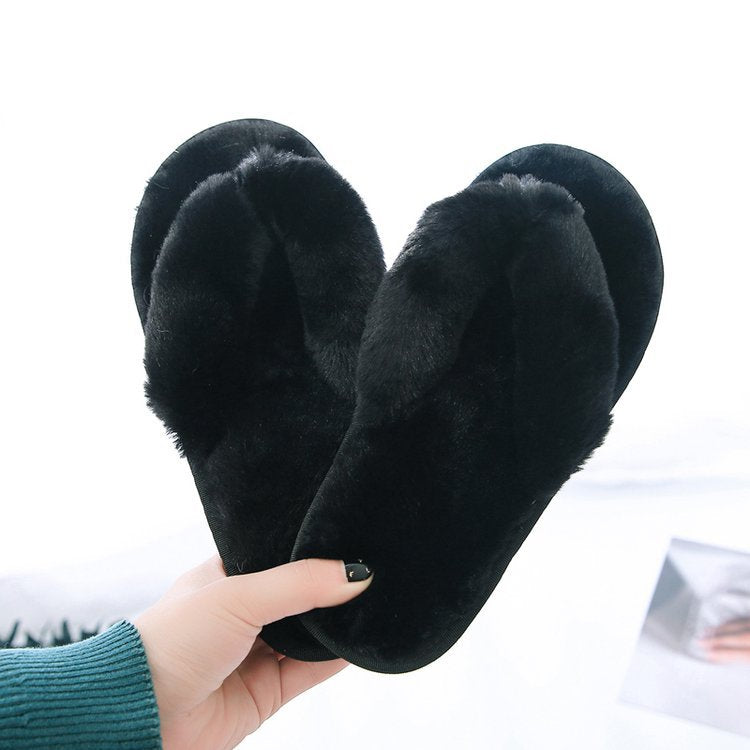 Plus Size Plush Flip-flops Cotton Slippers