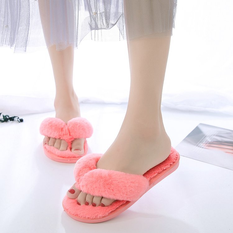 Plus Size Plush Flip-flops Cotton Slippers