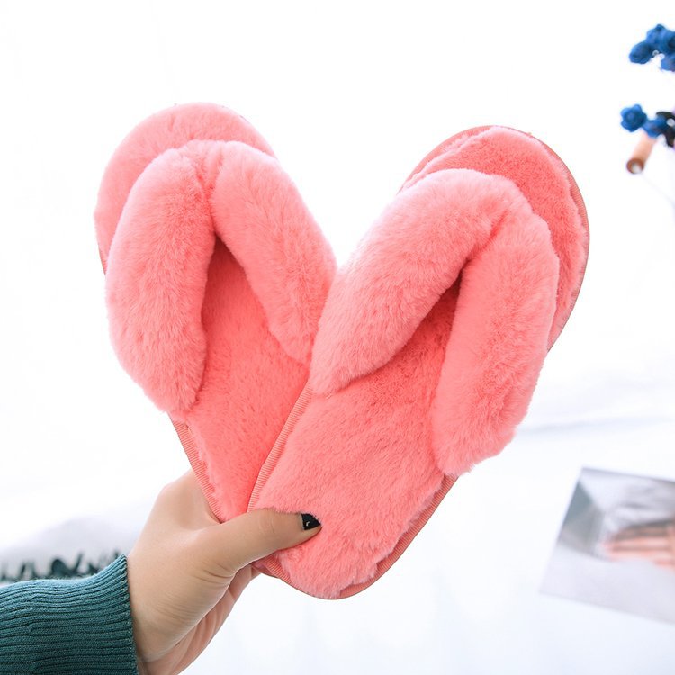 Plus Size Plush Flip-flops Cotton Slippers