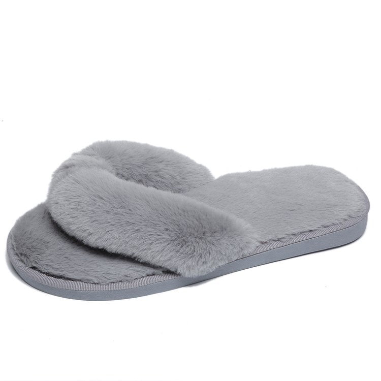 Plus Size Plush Flip-flops Cotton Slippers