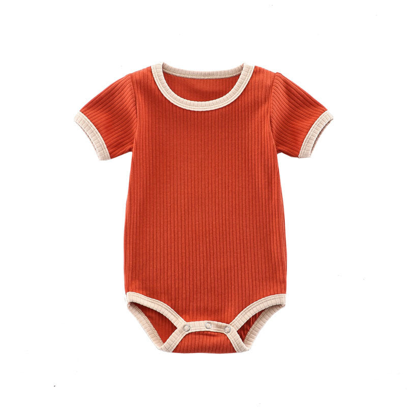 Summer Romper Baby Wrapping Clothes Pit Strip Ribbed Baby Onesie