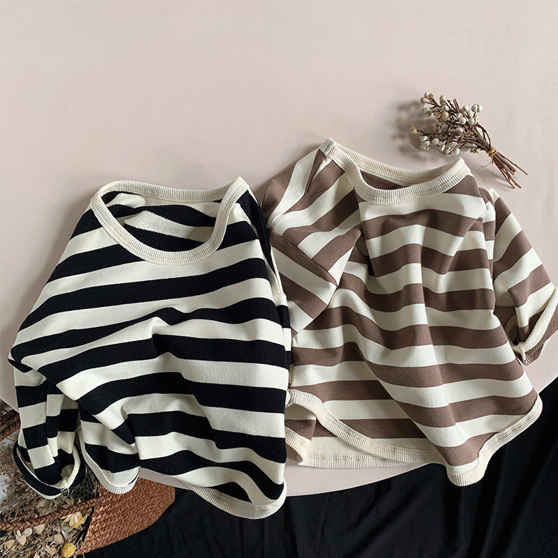 Children's Striped Casual Long Sleeve T-shirt