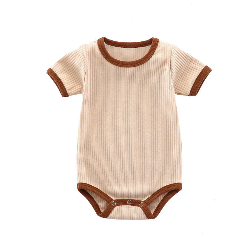 Summer Romper Baby Wrapping Clothes Pit Strip Ribbed Baby Onesie