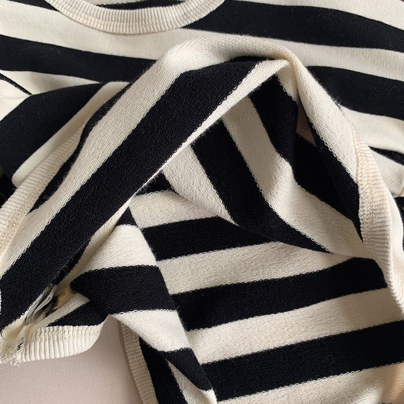 Children's Striped Casual Long Sleeve T-shirt