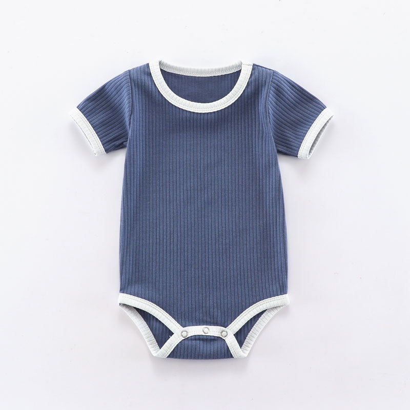 Summer Romper Baby Wrapping Clothes Pit Strip Ribbed Baby Onesie