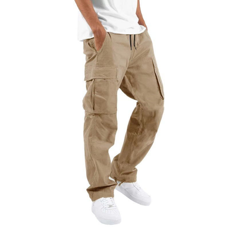 Trade Drawstring Multi-pocket Casual Trousers