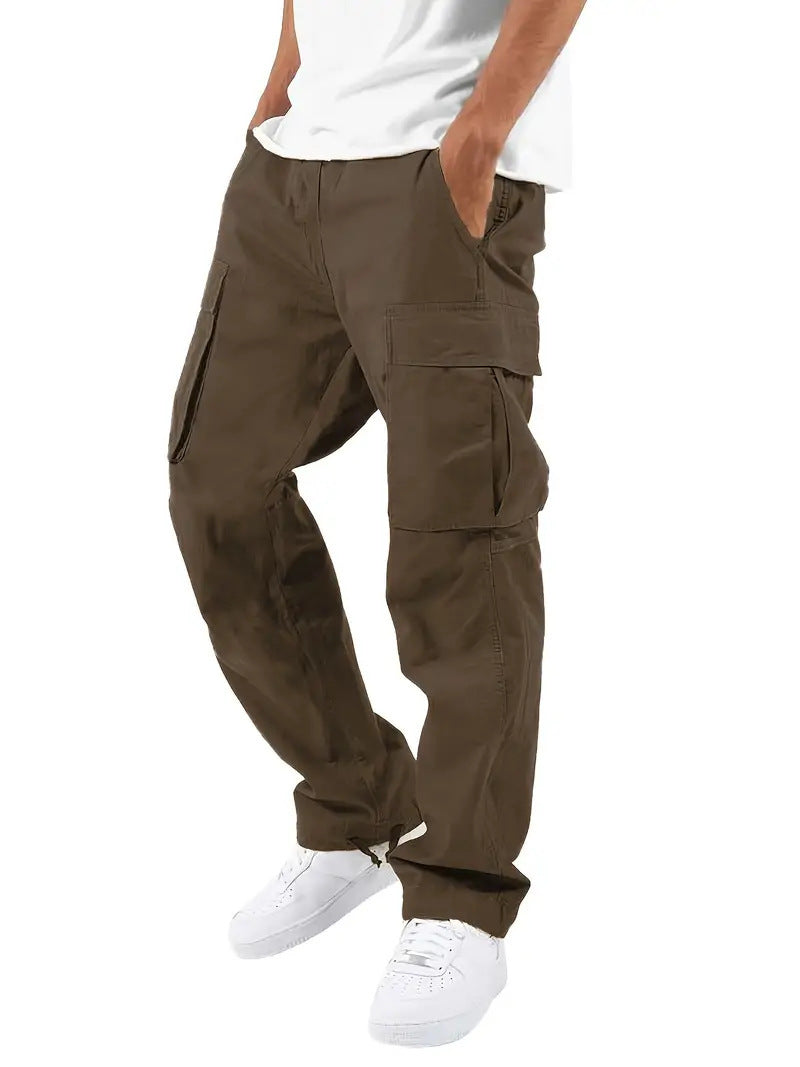 Trade Drawstring Multi-pocket Casual Trousers