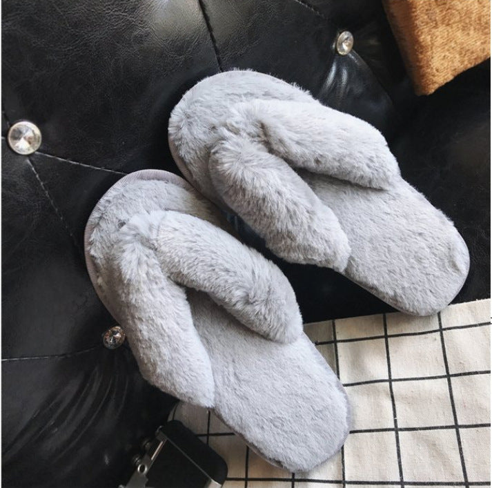 Plus Size Plush Flip-flops Cotton Slippers