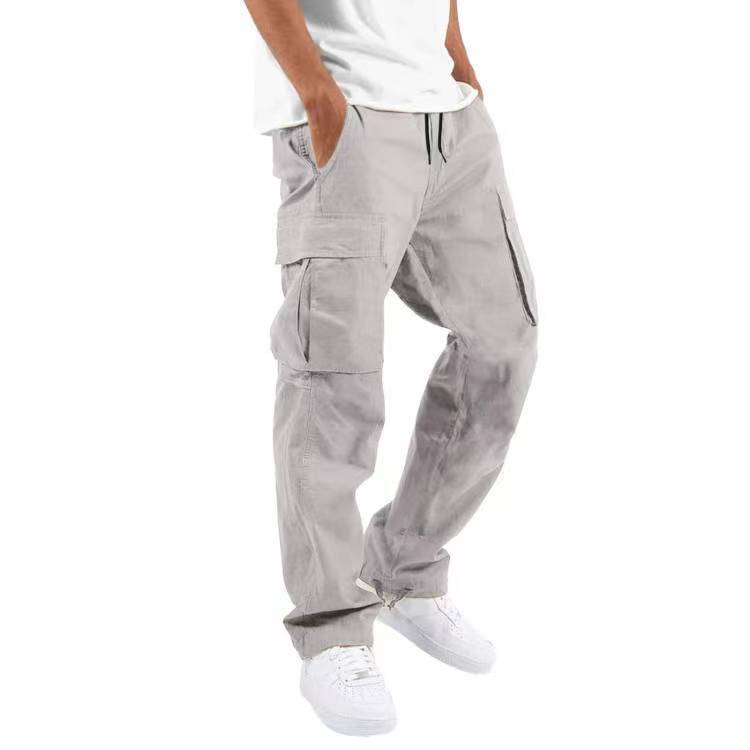 Trade Drawstring Multi-pocket Casual Trousers