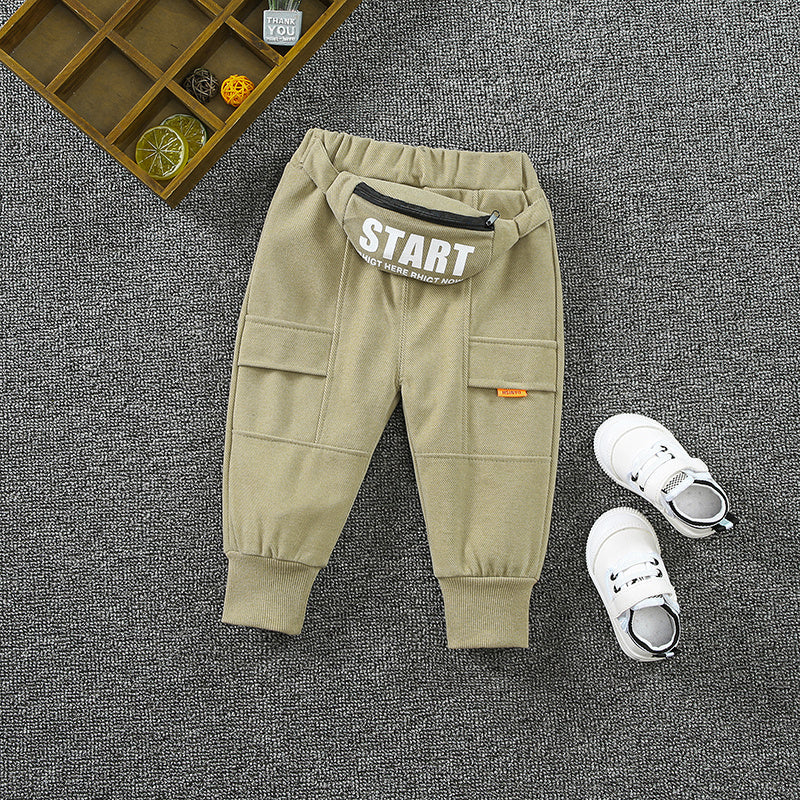 Boys' Spring And Autumn Western Style Casual Pants Children's Workwear